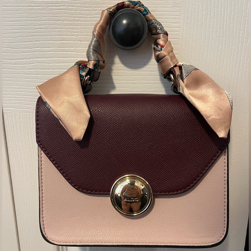 Aldo Burgundy, creamy Pink Handbag